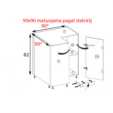 Kampinė spintelė GLA 16D