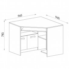 Kampinis rašomas stalas L11
