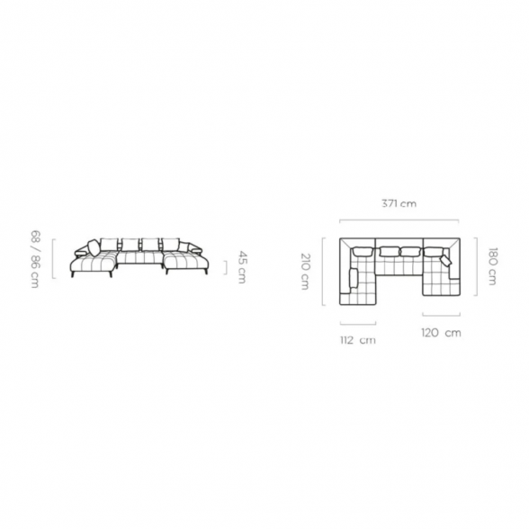 Kampinė sofa Magnetic XL 5