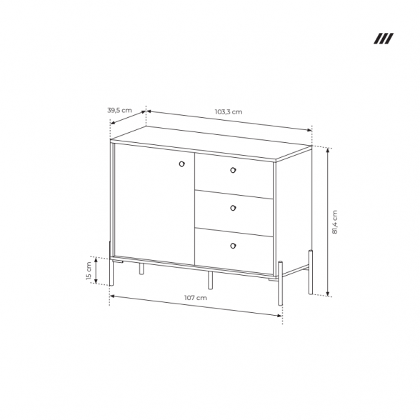 Komoda SCANDI D 2