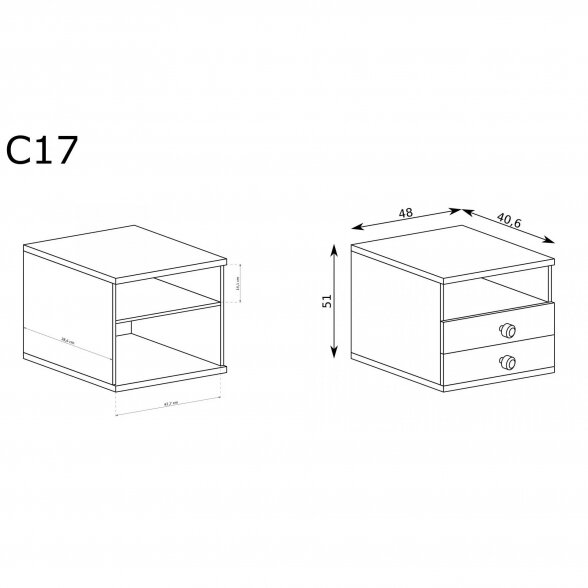 Naktinis staliukas C - 17 1