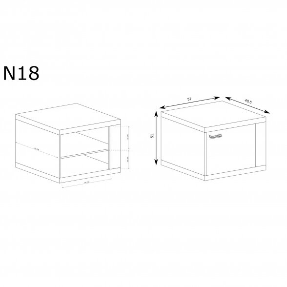 Naktinis staliukas N - 18 1