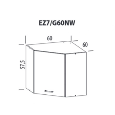 Pakabinama kampinė spintelė EZ7/G60NW