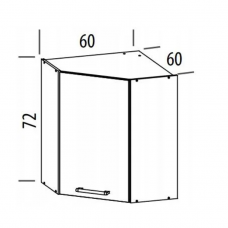 Pakabinama kampinė  spintelė MD10/G60NW