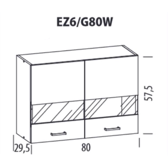 Pakabinama spintelė EZ6/G80W 1