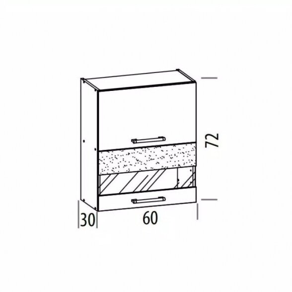 Pakabinama spintelė MD8/G60W 1