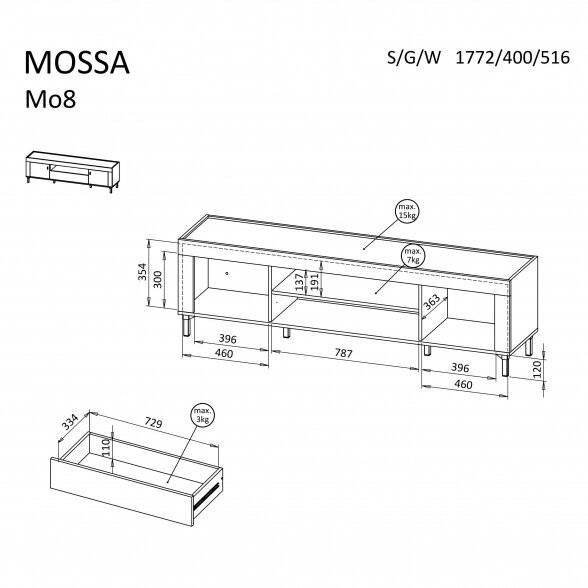 RTV staliukas MO8 2