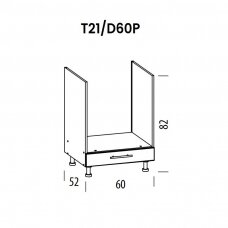 Spintelė įmontuojamai orkaitei T21/D60p