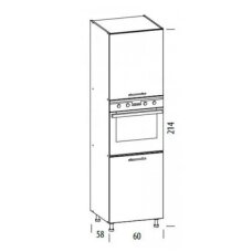 Spintelė įmontuojamai orkaitei T27/D60SP