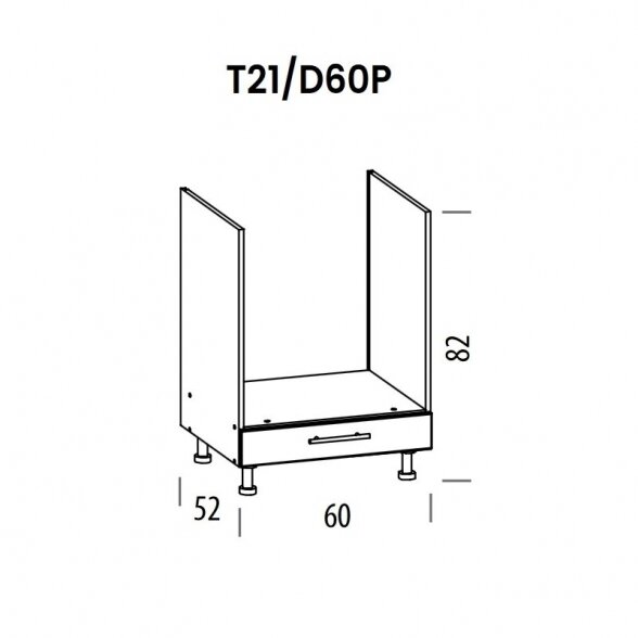 Spintelė įmontuojamai orkaitei T21/D60p 1