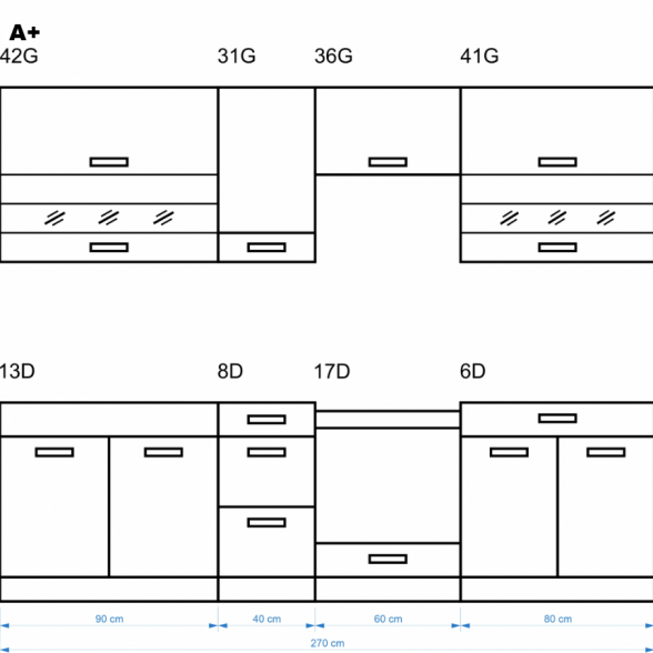 Virtuvės komplektas INFINITY A 6